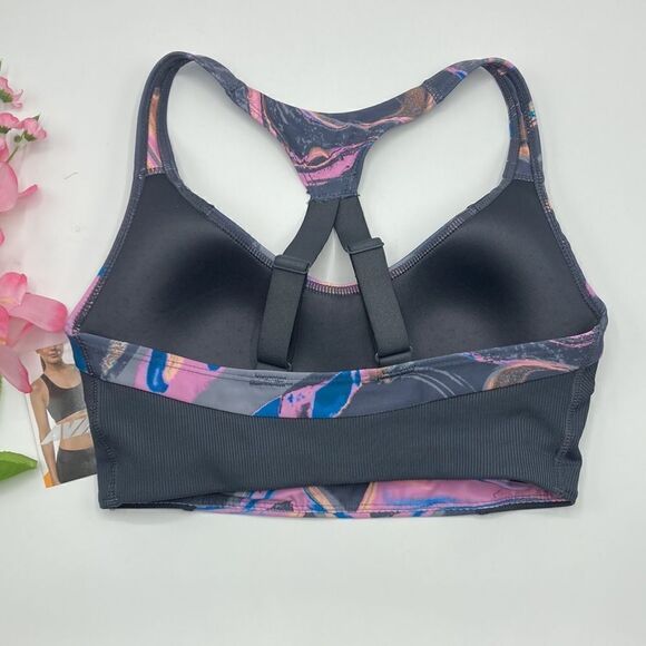 Women’s Split Racerback Active Sports Bra Adjustable Straps Size S - Picture 2 of 5